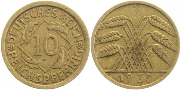 10 Reichspfennig 1930 F ss J317