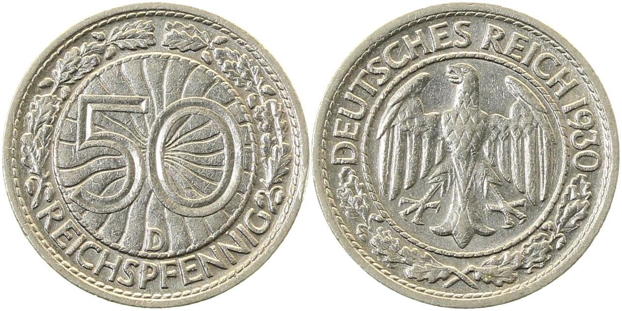 50 Reichspfennig 1930 D J324