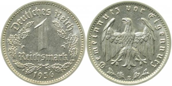 1 Reichsmark 1936 E f prfr J354