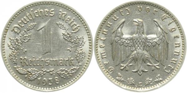 1 Reichsmark 1938 E vz+ J354