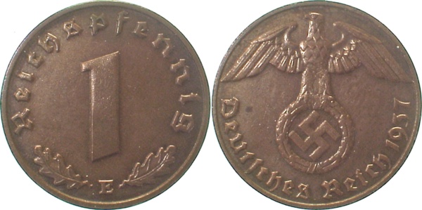 1 Pfennig 1937 E J361