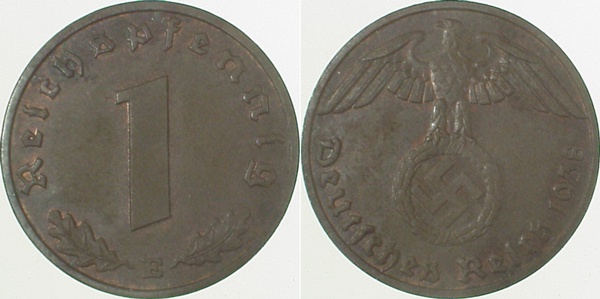 1 Pfennig 1938 E J361 Drittes Reich