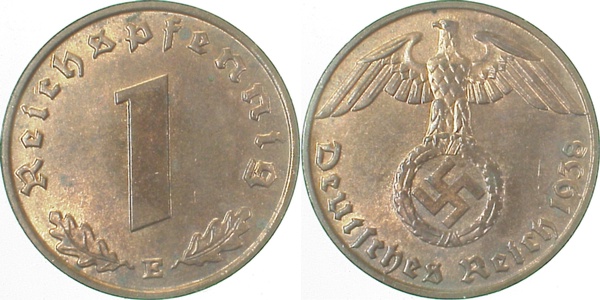 1 Pfennig 1938 E J361 f prfr