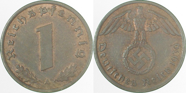 1 Pfennig 1939 A J361 Drittes Reich