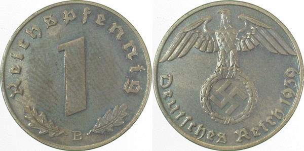 1 Pfennig 1939 B J361 Drittes Reich