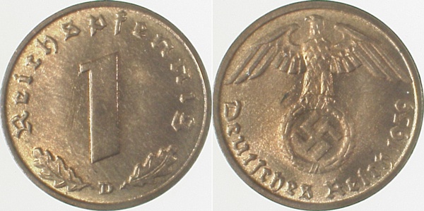 1 Pfennig 1939 D J361 Drittes Reich