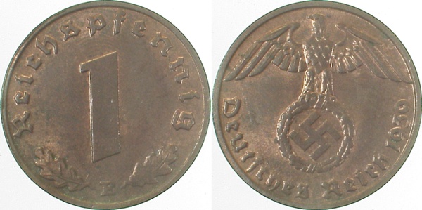 1 Pfennig 1939 E J361 Drittes Reich
