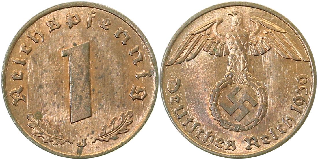 1 Pfennig 1939 J J361 Drittes Reich