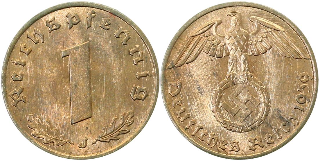1 Pfennig 1939 J J361 Drittes Reich