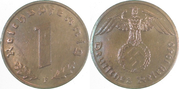 1 Pfennig 1940 F J361 Drittes Reich