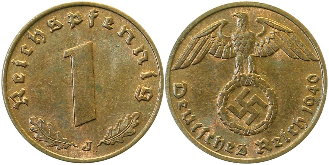1 Pfennig 1940 J J361 Drittes Reich