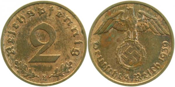 2 Pfennig 1939 F J362 Drittes Reich