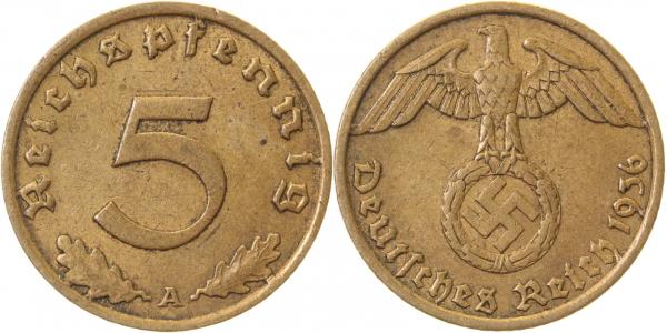 5 Pfennig 1936 A ss/vz J363