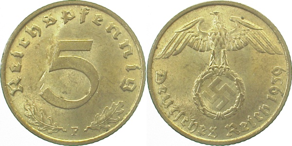 5 Pfennig 1939 F J363 Drittes Reich