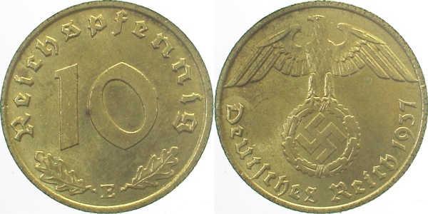 10 Pfennig 1937 E J364 Drittes Reich