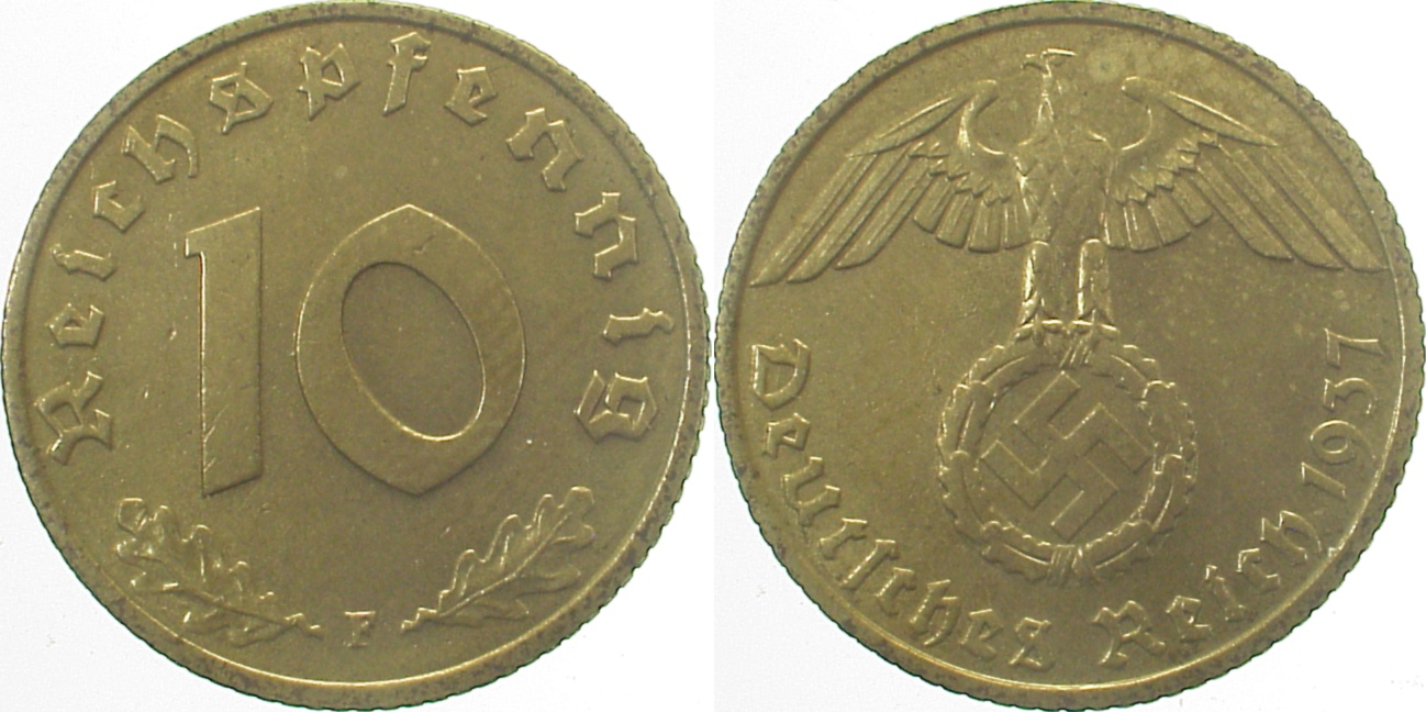 10 Pfennig 1937 F J364 Drittes Reich