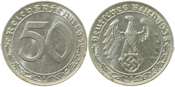 50 Reichspfennig 1938 E vz- J365
