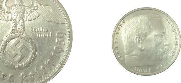 5 Reichsmark Hindenburg 1939 G J367