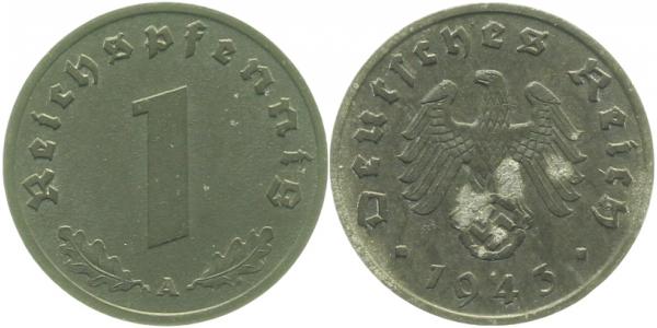 1 Pfennig 1943 A prfr J369 prfr