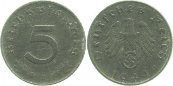 1 Pfennig 1944 D prfr