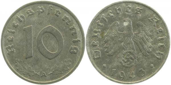 10 Pfennig 1943 A vz J371 vz 10 Pfennig