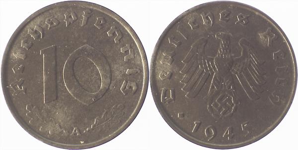 10 Pfennig 1945 A vz J371 vz 10 Pfennig