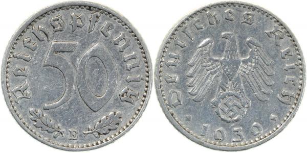 50 Reichspfennig 1939 E ss J372 ss