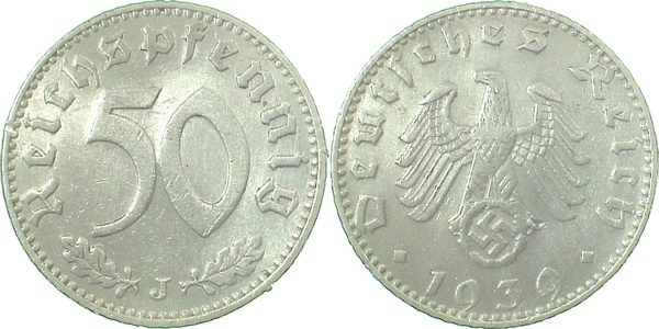 50 Reichspfennig 1939 J ss J372