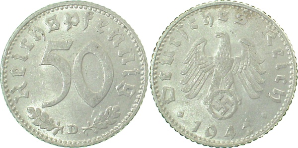 50 Reichspfennig 1942 D vz J372