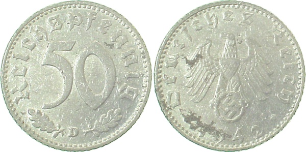 50 Reichspfennig 1942 D ss J372