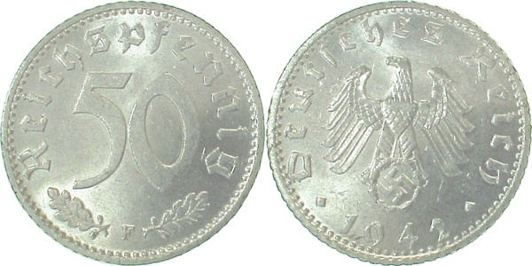 50 Reichspfennig 1942 F prfr J372