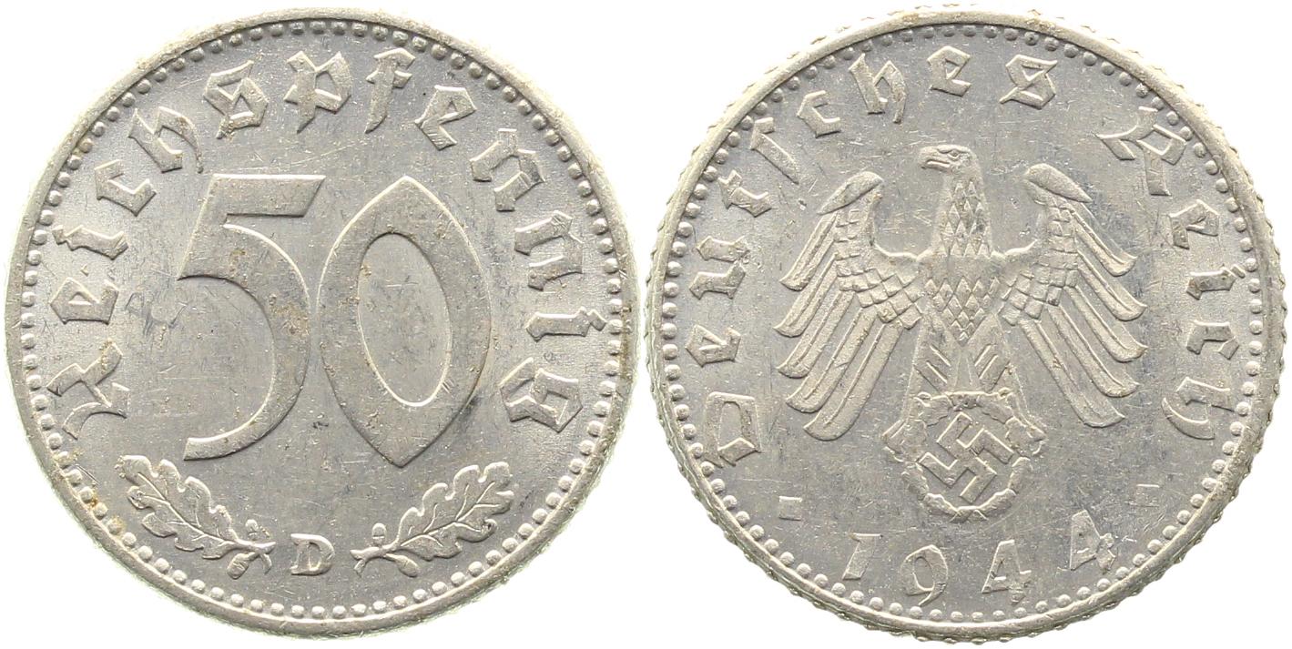 50 Reichspfennig 1944 D f vz J372