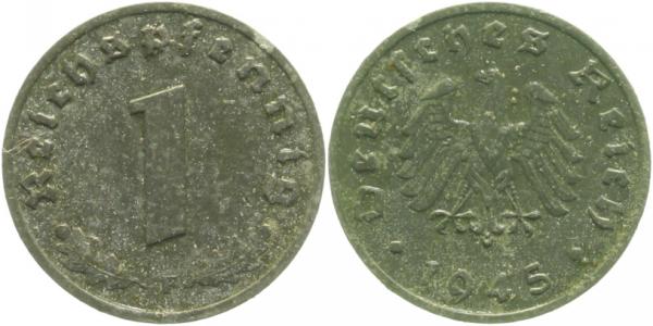 1 Pfennig 1945 F vz J373B, Alliierte Besatzung