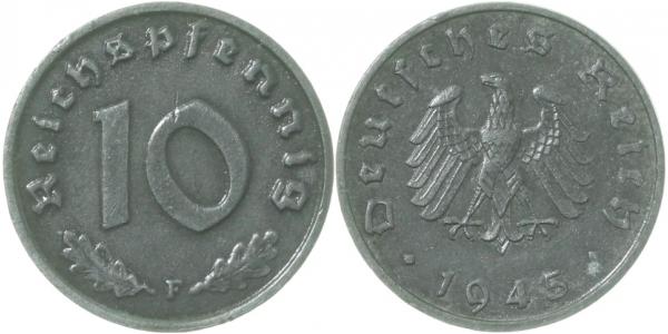 10 Pfennig 1945 F J375 Alliierte Besatzung
