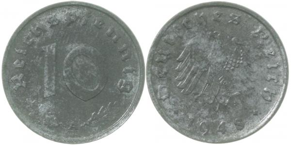10 Pfennig 1948 A J375 Alliierte Besatzung
