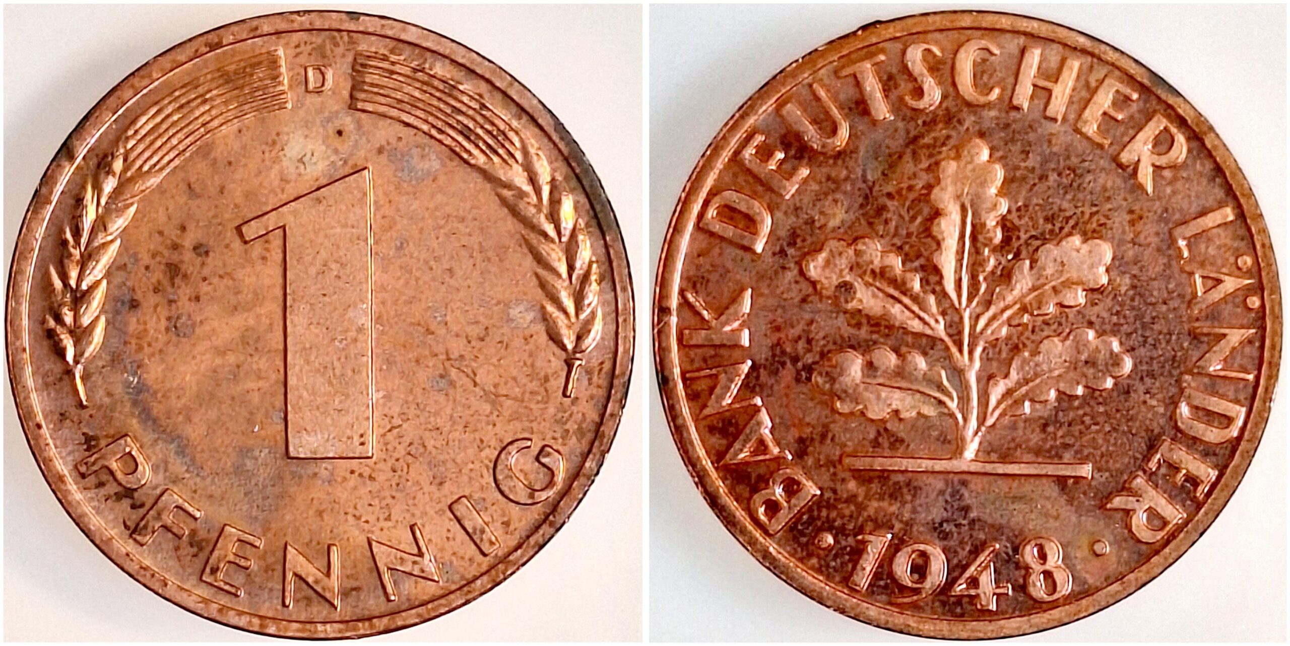 1 Pfennig 1948 D Bank Deutscher Länder PP Proof