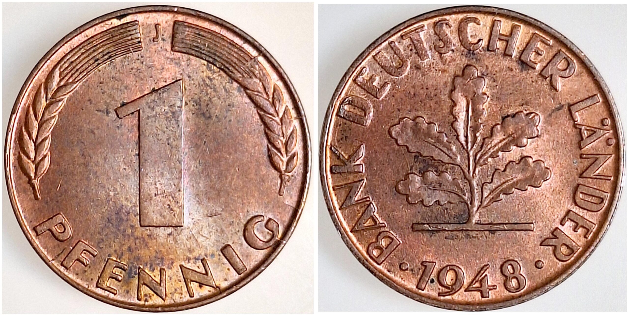 1 Pfennig 1948 J bfr/stgl J376 TOP