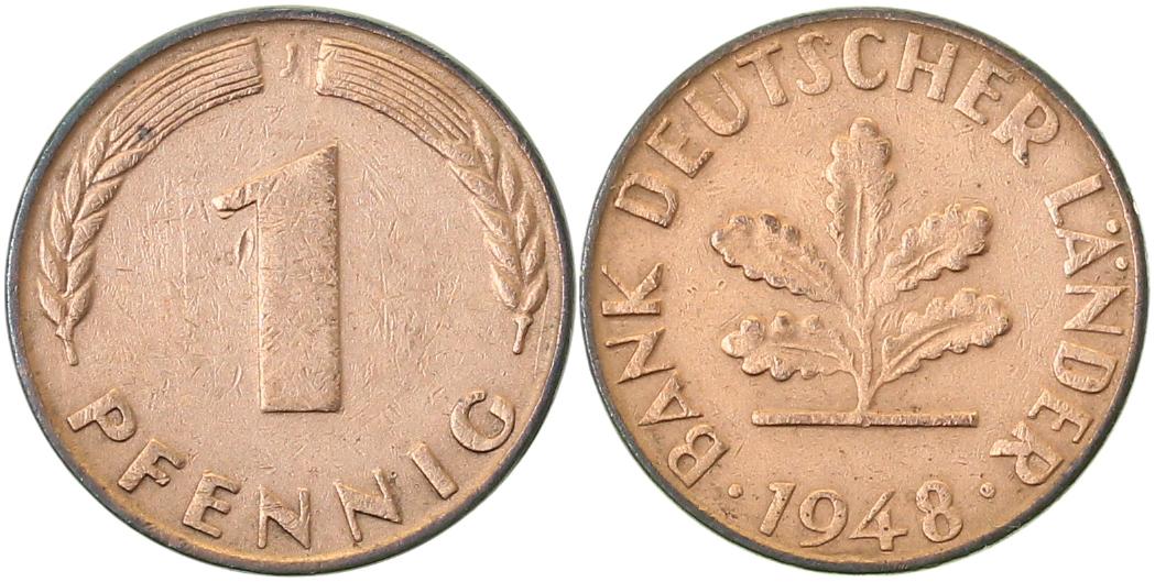 1 Pfennig 1948 J | Variante | Ngb.4.1