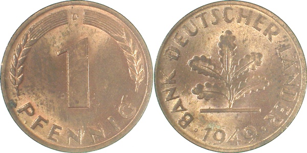 1 Pfennig 1949 D bfr/stgl