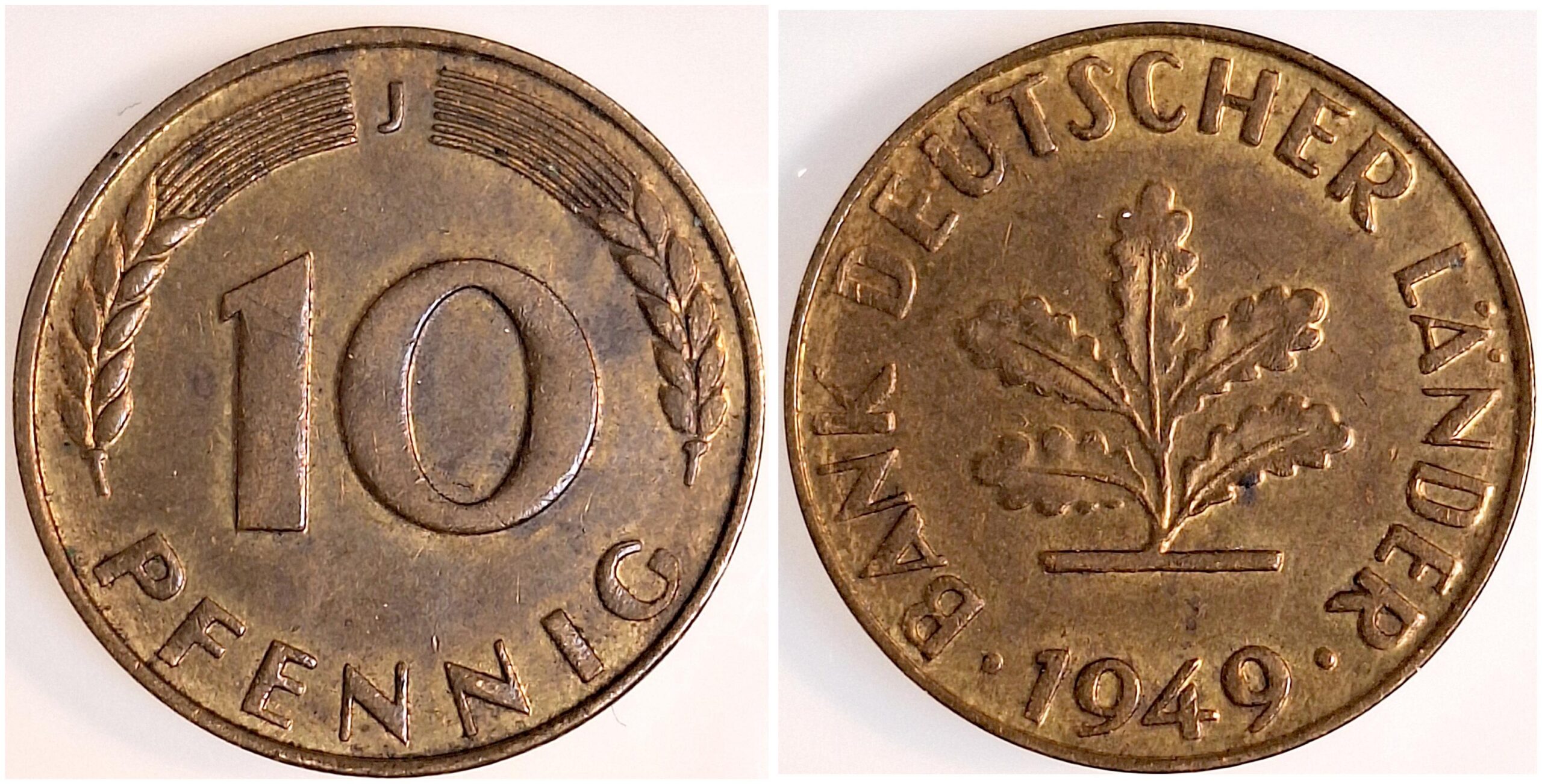 10 Pfennig 1949 J vz J378