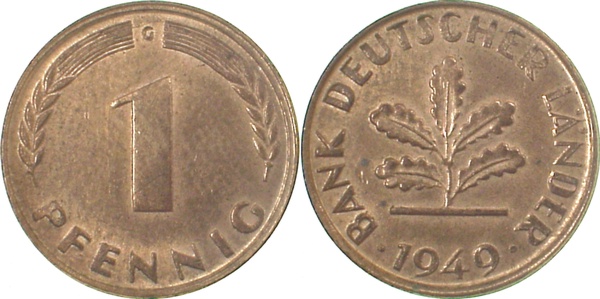 50 Pfennig 1949 G Variante Ngb.1.7 J379