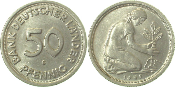 50 Pfennig 1949 G vz J379