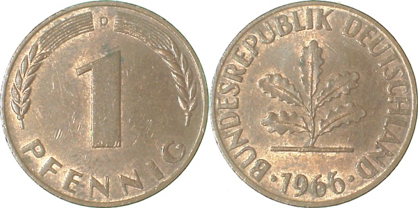 1 Pfennig 1966 D | Variante | EPA-Neu J380