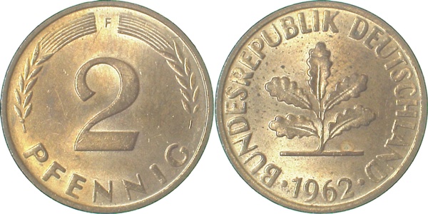 2 Pfennig 1962 F bfr J381
