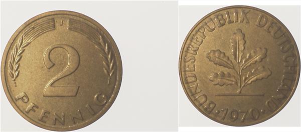 2 Pfennig 1970 J bfr