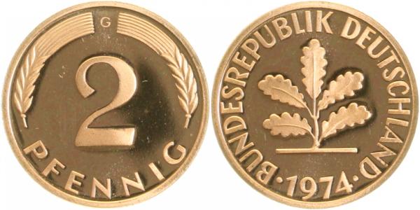 2 Pfennig 1974 G bfr