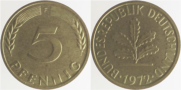 5 Pfennig 1972 F bfr