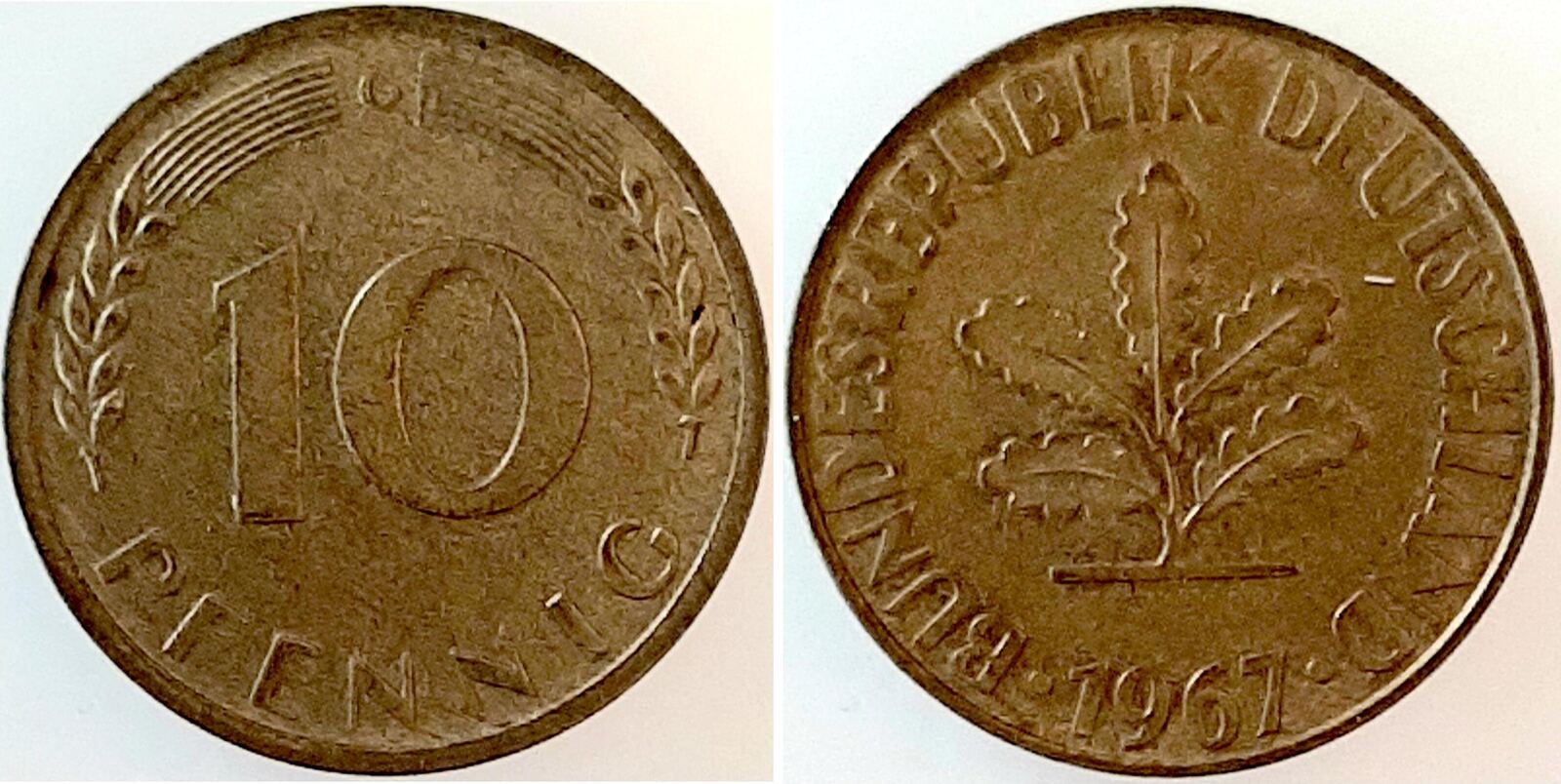 10 Pfennig 1967 G bfr
