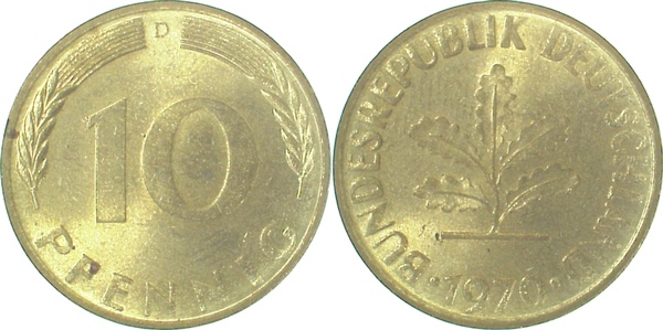 10 Pfennig 1970 D bfr
