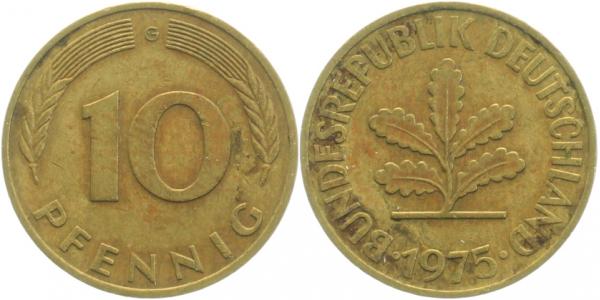 10 Pfennig Variante 1975 G Ngb.47.1 J383